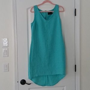 Linen Dress. Sleeveless. Hi-Low. NW.